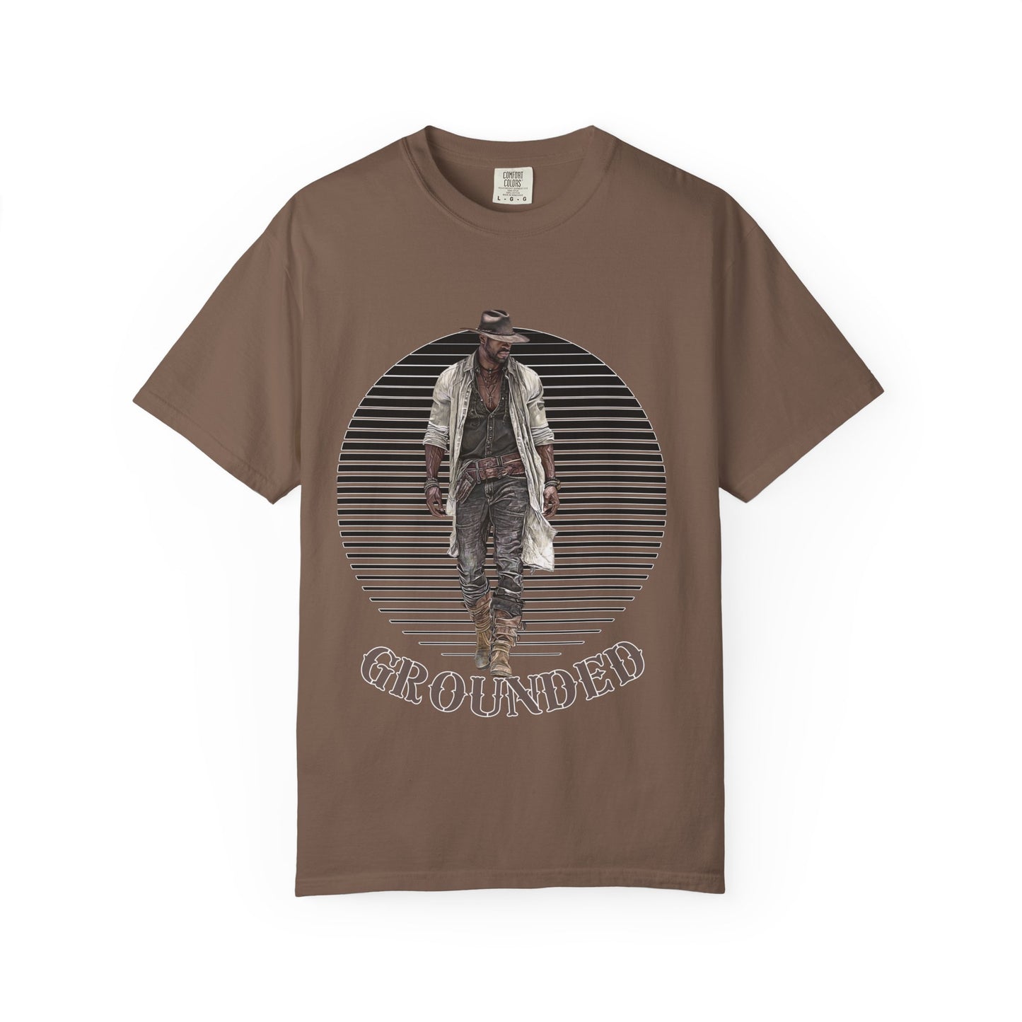 GROUNDED Cowboy Shirt - T-Shirt for Rodeo Lovers and Western Enthusiasts