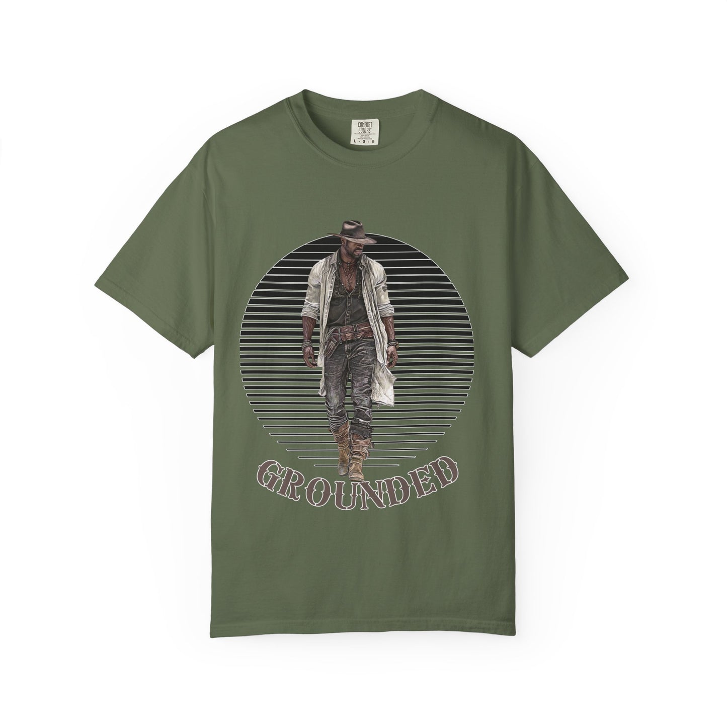 GROUNDED Cowboy Shirt - T-Shirt for Rodeo Lovers and Western Enthusiasts