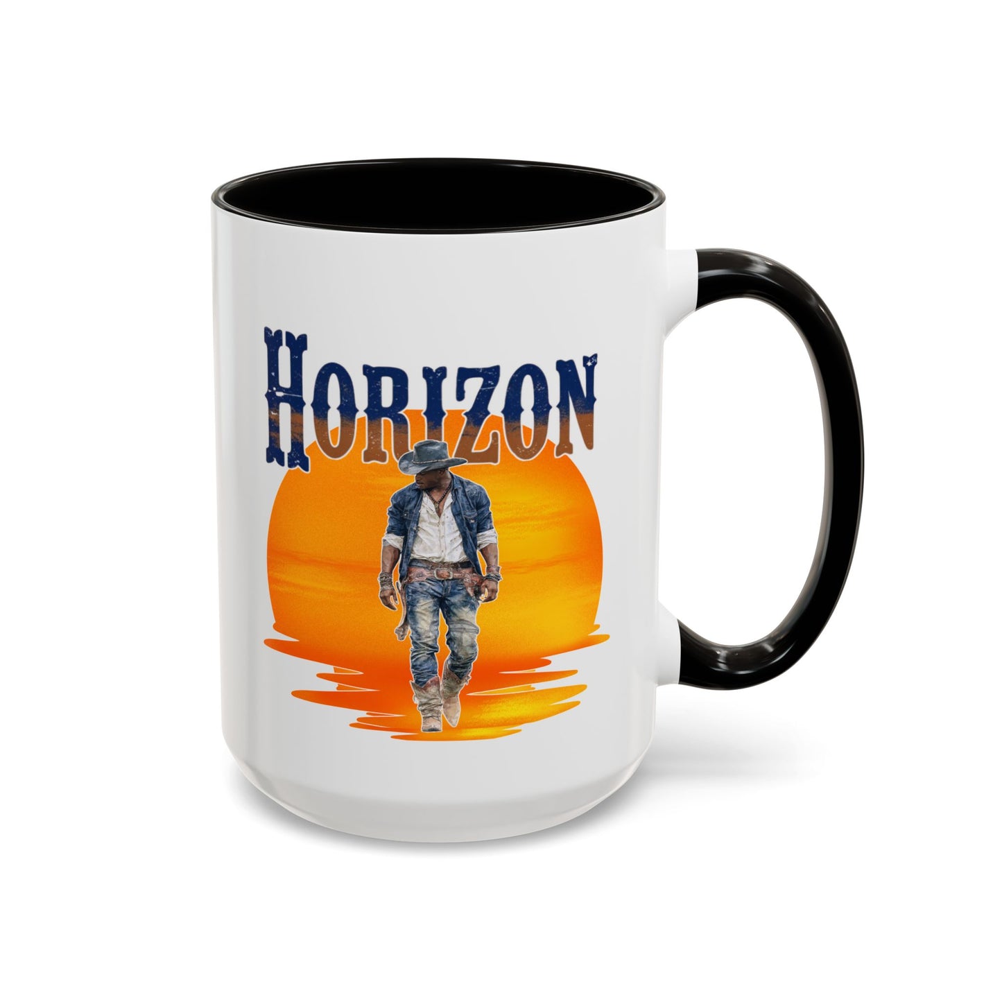 Horizon Cowboy Sunset Coffee Mug | Western Rodeo Gift | Rustic Cowboy Coffee Cup for Country Lifestyle Fans