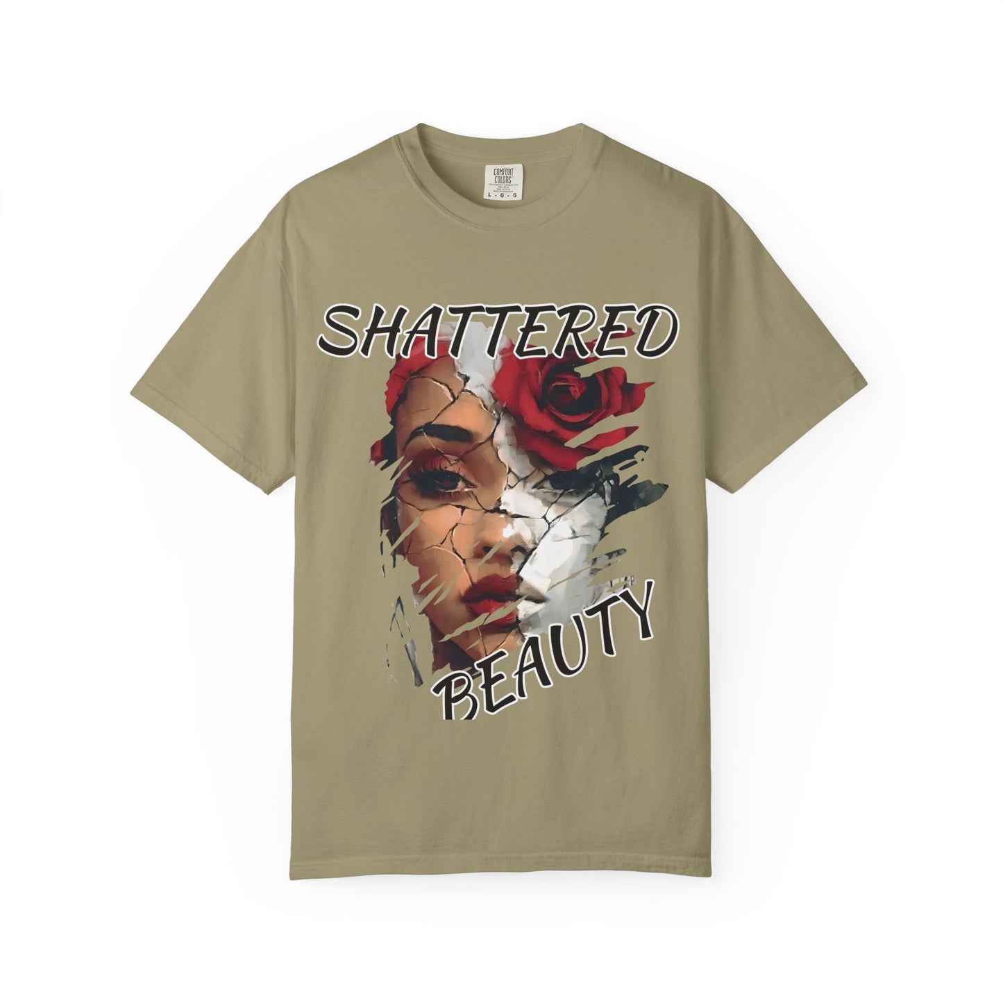 Shattered Beauty Unisex T-shirt, Artistic Graphic Tee, Gift for Art Lovers, Unique Fashion Statement, Casual Wear, Trendy Gift
