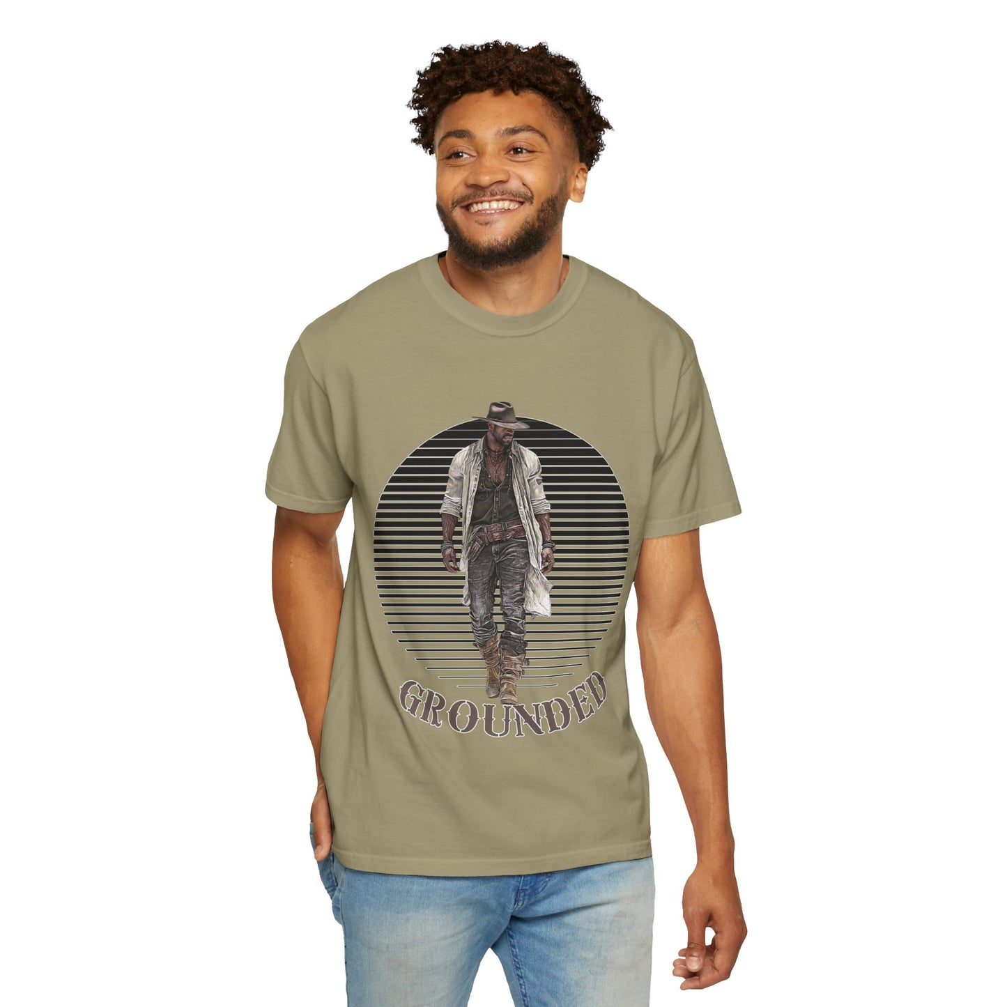 GROUNDED Cowboy Shirt - T-Shirt for Rodeo Lovers and Western Enthusiasts