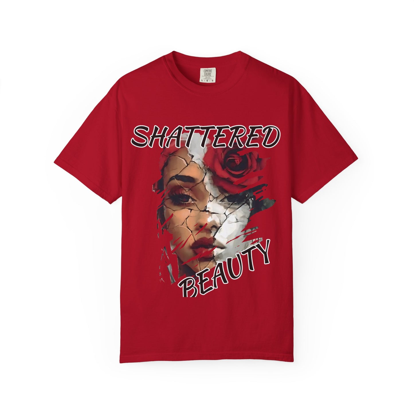 Shattered Beauty Unisex T-shirt, Artistic Graphic Tee, Gift for Art Lovers, Unique Fashion Statement, Casual Wear, Trendy Gift
