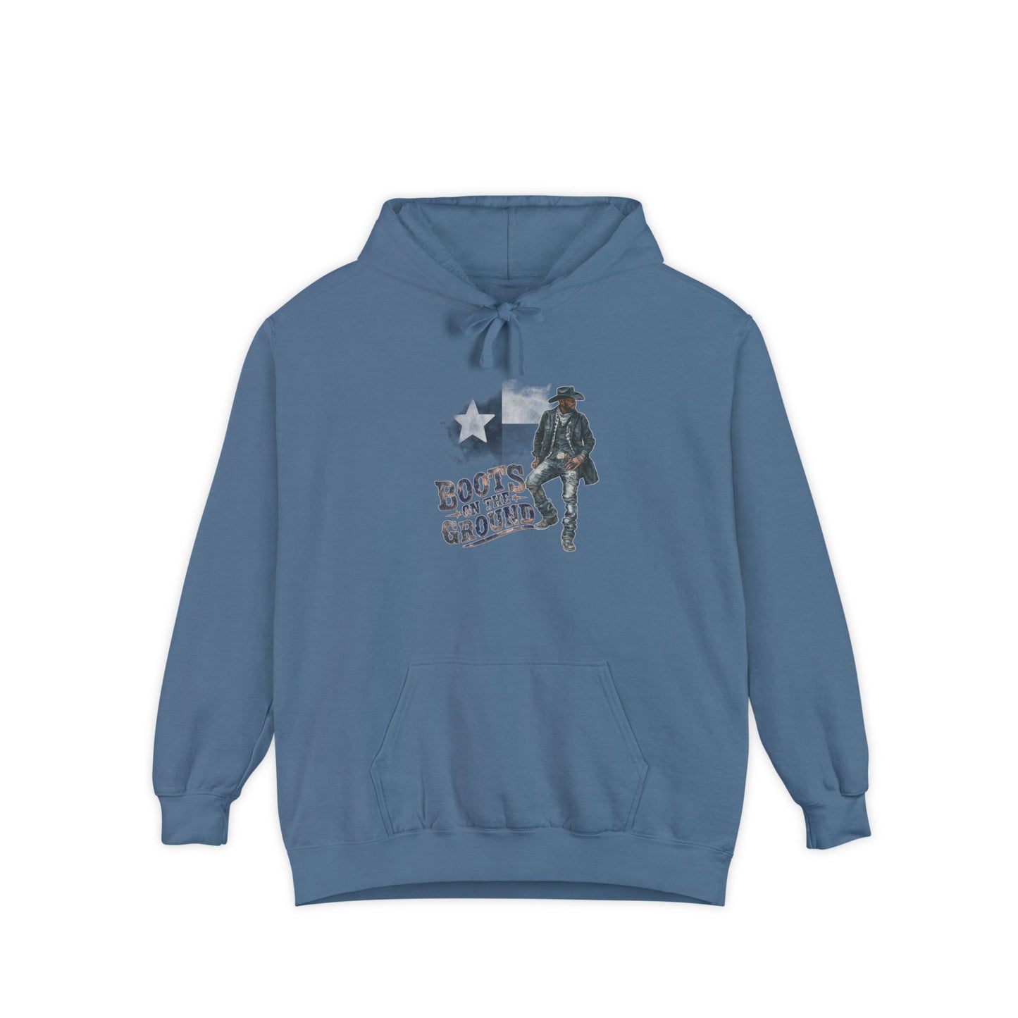 Texas Pride Hoodie with 'Boots on the Ground' Graphic