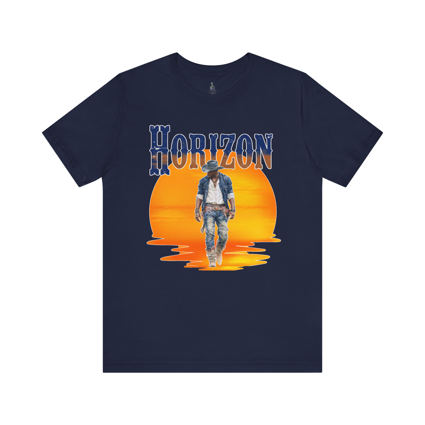 Horizon Cowboy Sunset T-Shirt | Western Country Rodeo Graphic Tee | Rustic Western Wear for Men & Women