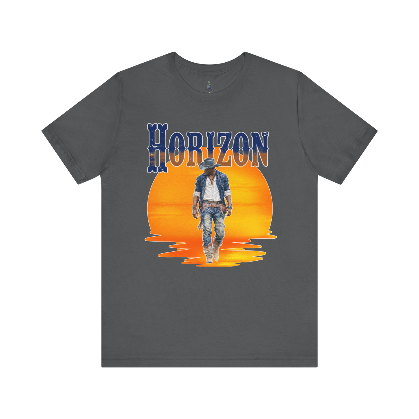 Horizon Cowboy Sunset T-Shirt | Western Country Rodeo Graphic Tee | Rustic Western Wear for Men & Women
