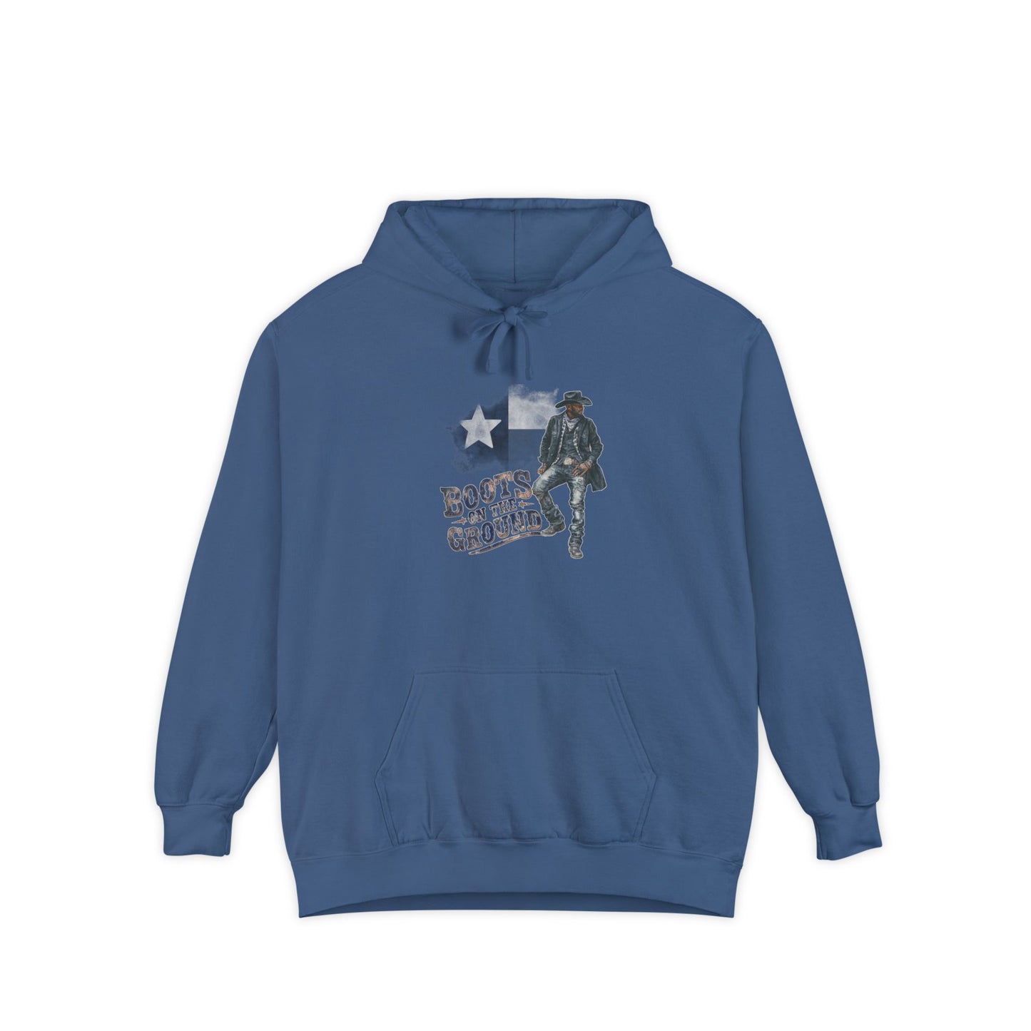 Texas Pride Hoodie with 'Boots on the Ground' Graphic