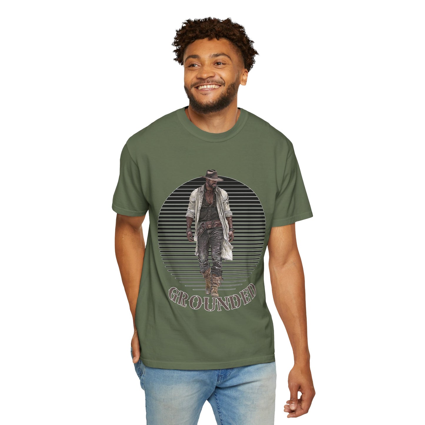 GROUNDED Cowboy Shirt - T-Shirt for Rodeo Lovers and Western Enthusiasts
