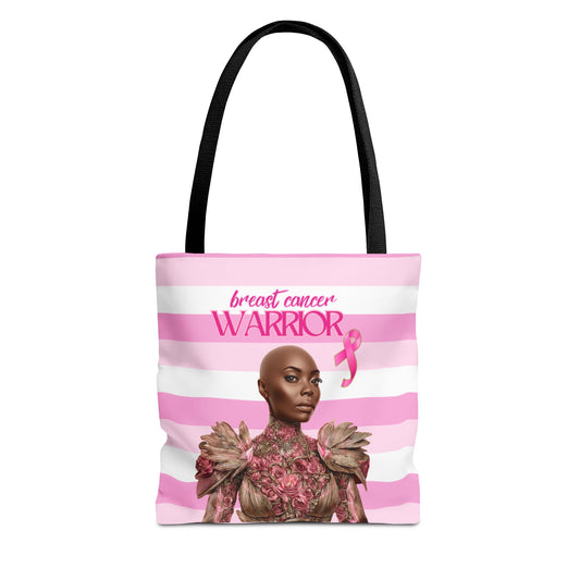Breast Cancer Warrior Tote Bag, Empowerment Gift, Awareness Fundraiser, Pink Ribbon Support, Inspirational Tote for Survivors