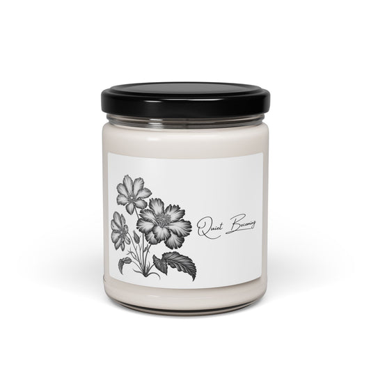 Quiet Becoming™ Clean Cotton Candle – Soft Fresh Soy Candle for Calm & Clarity, Botanical Soy Candle 9oz