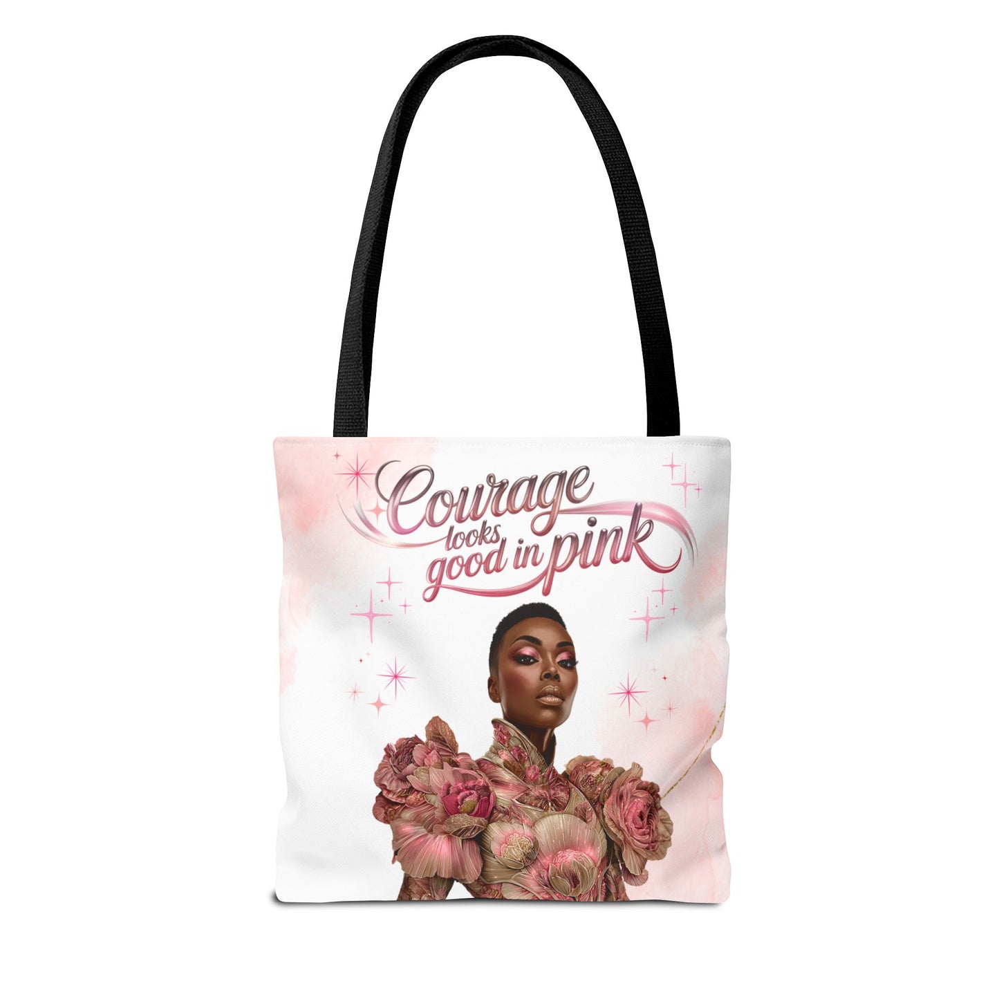Courage Tote Bag - Empowerment, Fashion Accessory, Gift for Her, Motivational Bag, Pink Aesthetic