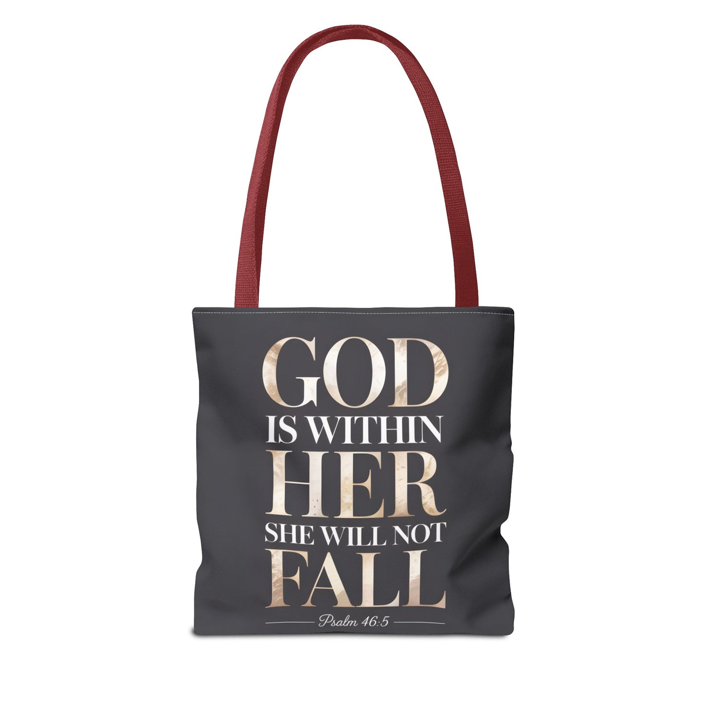 Copy of Psalm 46:5 Tote Bag, God Is Within Her She Will Not Fall Tote, Christian Scripture Tote, Faith Inspirational Bag for Women
