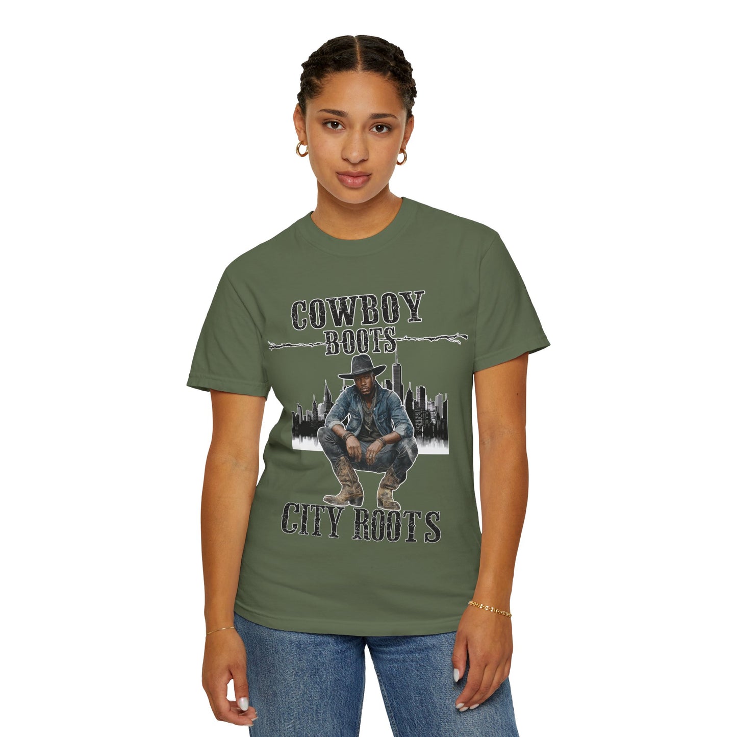 Cowboy Roots T-Shirt | Unisex Garment-Dyed Tee for Western Enthusiasts | Cool Casual Wear, Gift for Him/Her, Country Music Tee