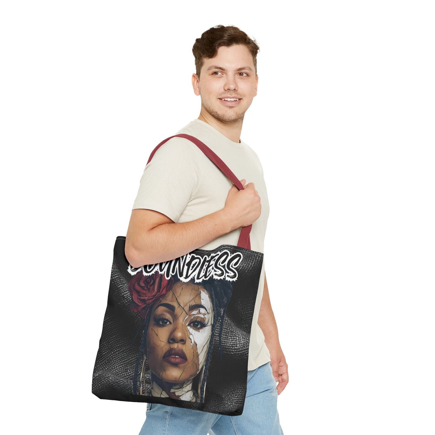 Boundless Tote Bag, Empowering Shoulder Bag for Everyday, Perfect Gift for Artists, Students, and Trendsetters, Fashionable Carry-All