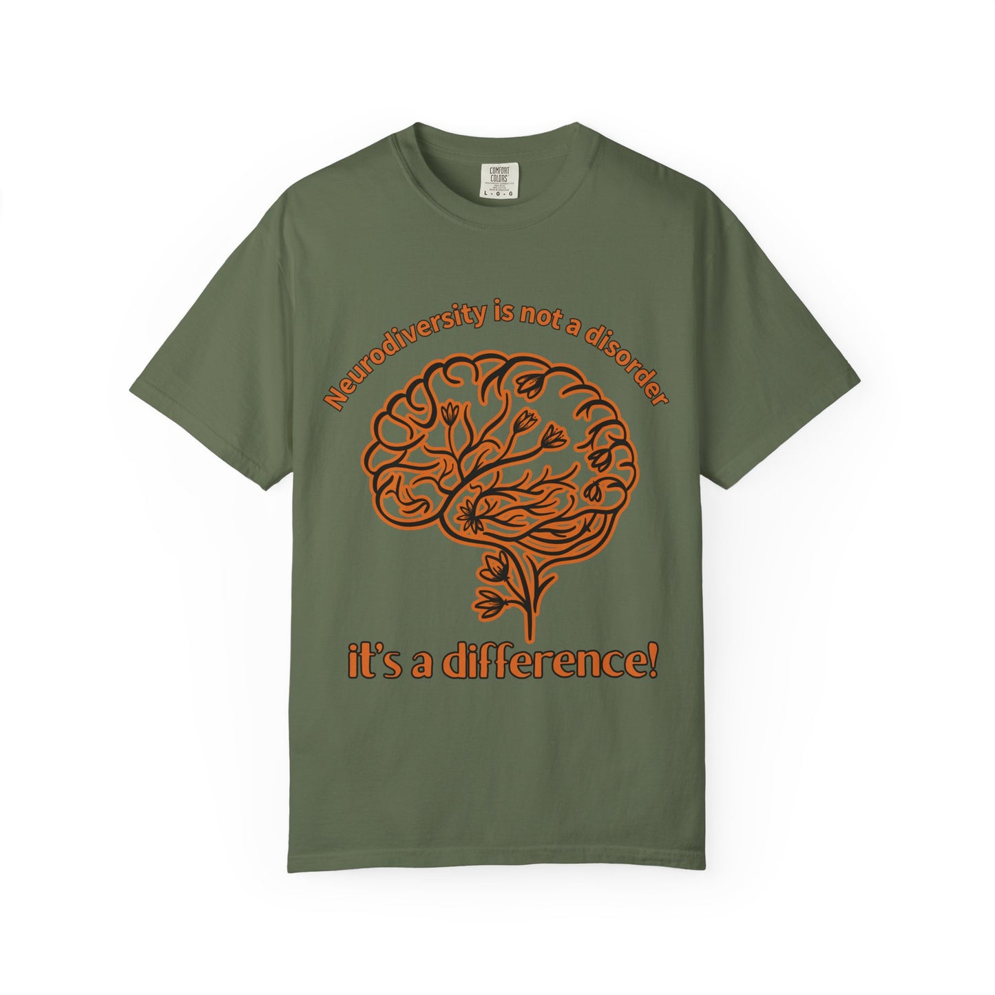 Neurodiversity Awareness Shirt | Comfort Colors 1717 | “Not a Disorder, It’s a Difference” Mental Health Tee | Autism ADHD Acceptance Gift