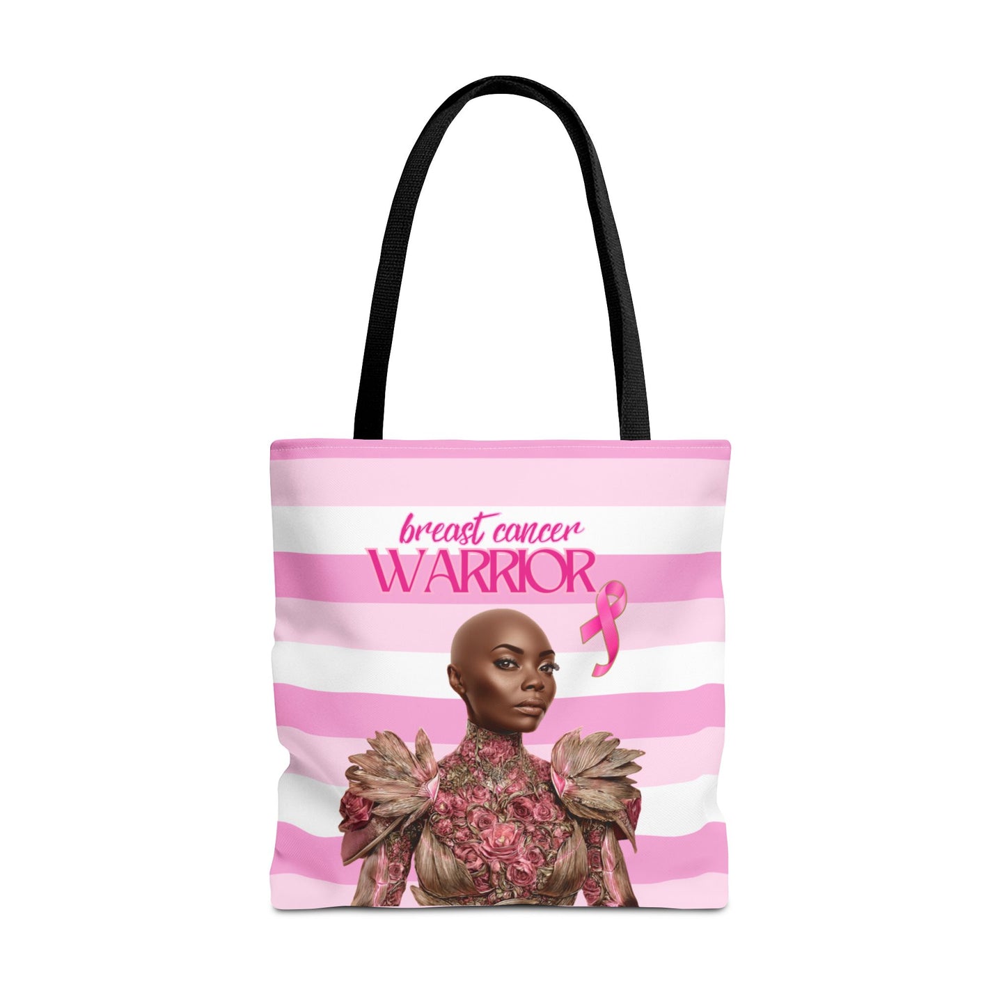Breast Cancer Warrior Tote Bag, Empowerment Gift, Awareness Fundraiser, Pink Ribbon Support, Inspirational Tote for Survivors