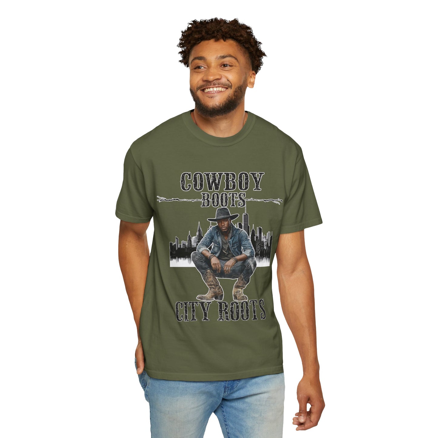 Cowboy Roots T-Shirt | Unisex Garment-Dyed Tee for Western Enthusiasts | Cool Casual Wear, Gift for Him/Her, Country Music Tee