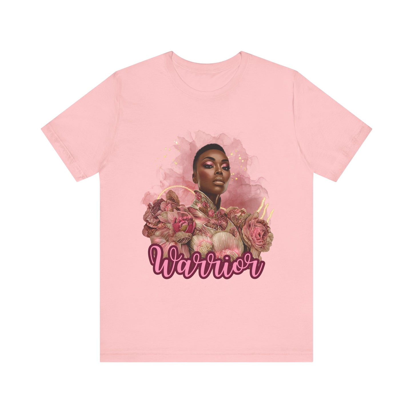 Warrior Queen Tee| Breast Cancer Awareness Shirt for Women | Rose Gold Warrior Tee | Pink Ribbon Strength Gift | Survivor Empowerment Apparel  Description: