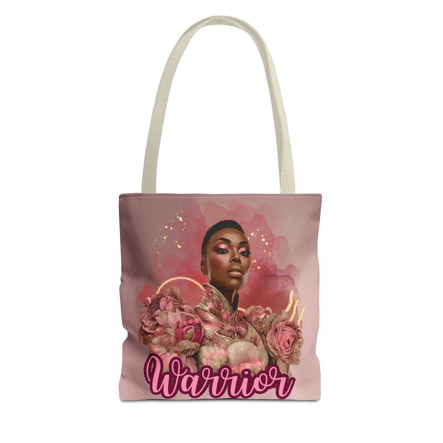 Warrior Queen Tote Bag | Rose Gold Breast Cancer Awareness | Survivor Empowerment Gift| Pink Ribbon Warrior Tote | Survivor Empowerment Gift | Courage & Strength Bag