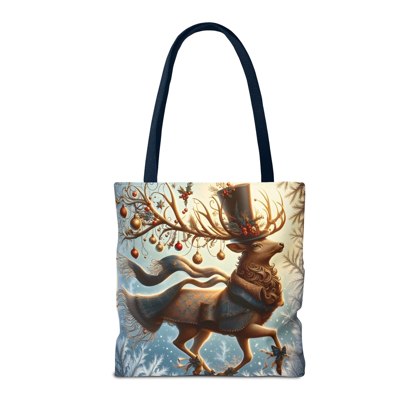 Whimsical Reindeer Christmas Tote Bag, Elegant Holiday Deer Art Tote, Winter Gift Bag, Festive Seasonal Tote for Women