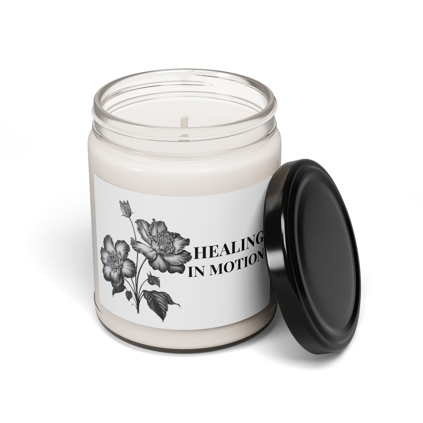 Healing in Motion Soy Candle, Warm Comfort Candle – Coconut Cream + Cardamom – Emotional Support 9oz Scented Jar (Aromatic Self-Care Gift)
