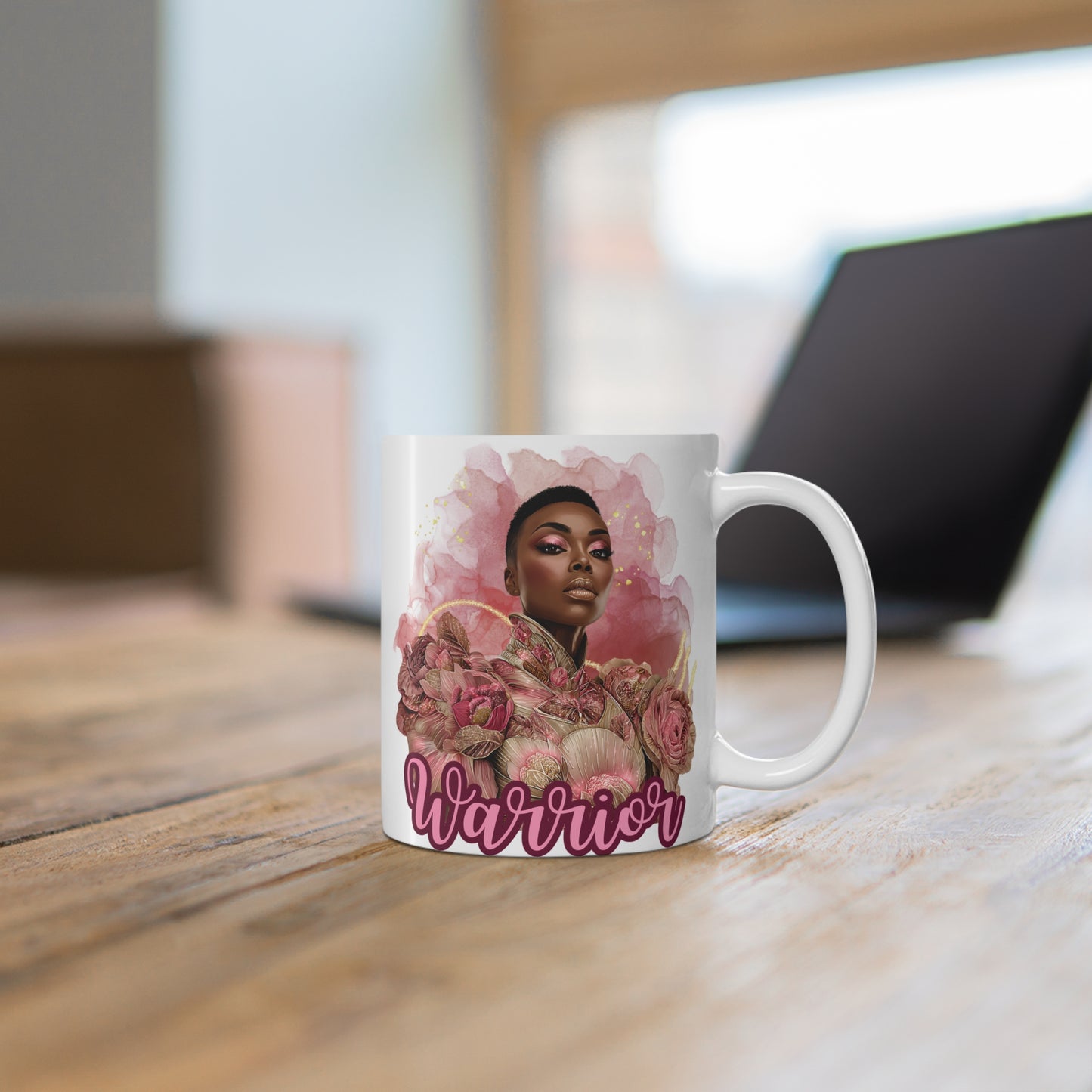 Warrior Queen Mug | I’m a Survivor Mug | Breast Cancer Awareness Gift | Pink Ribbon Coffee Cup | Rose Gold Empowerment Mug | Courage & Strength Survivor Gift