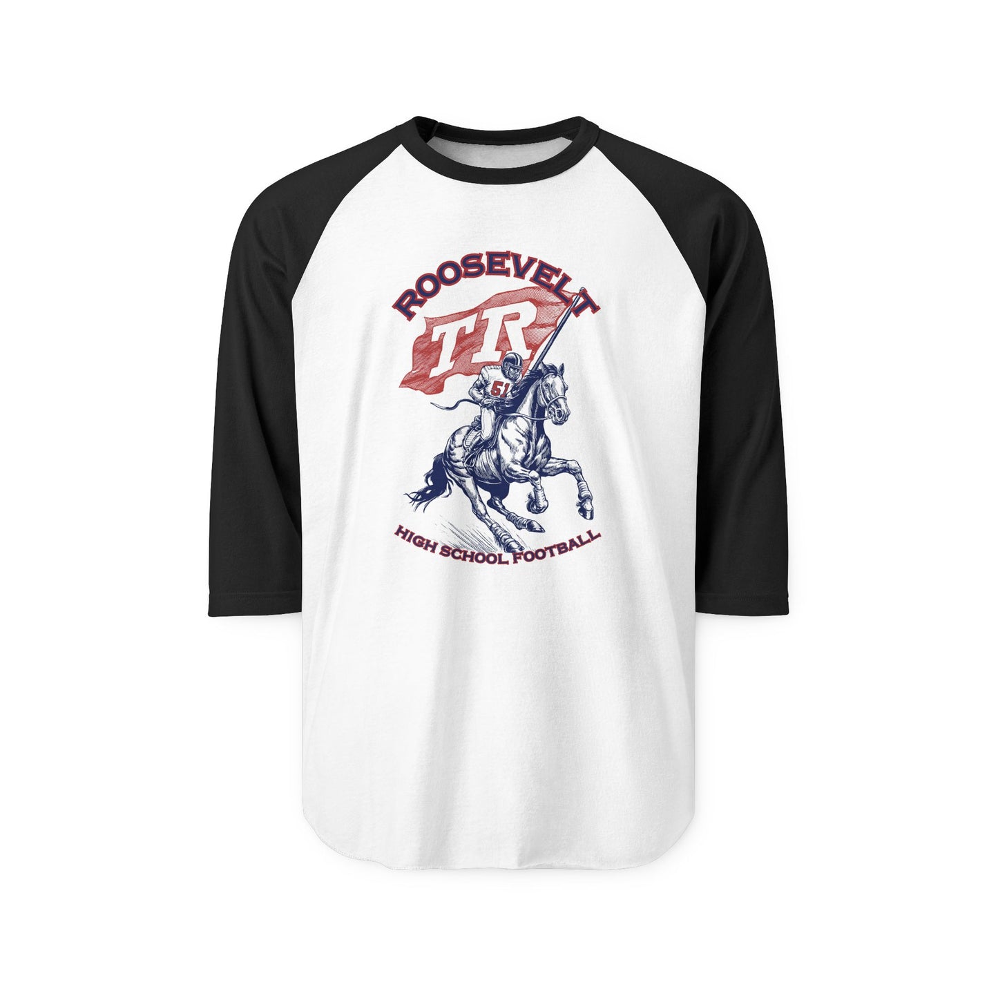 Customizable Vintage High School Football Raglan Shirt, Retro Sports Tee, Unisex Casual Wear, Game Day Apparel, Team Spirit Shirt