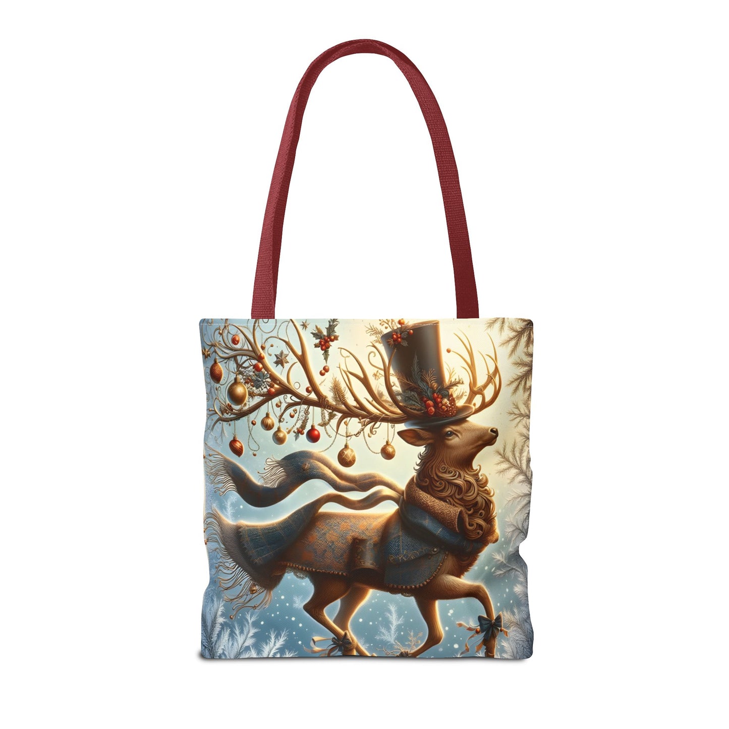 Whimsical Reindeer Christmas Tote Bag, Elegant Holiday Deer Art Tote, Winter Gift Bag, Festive Seasonal Tote for Women