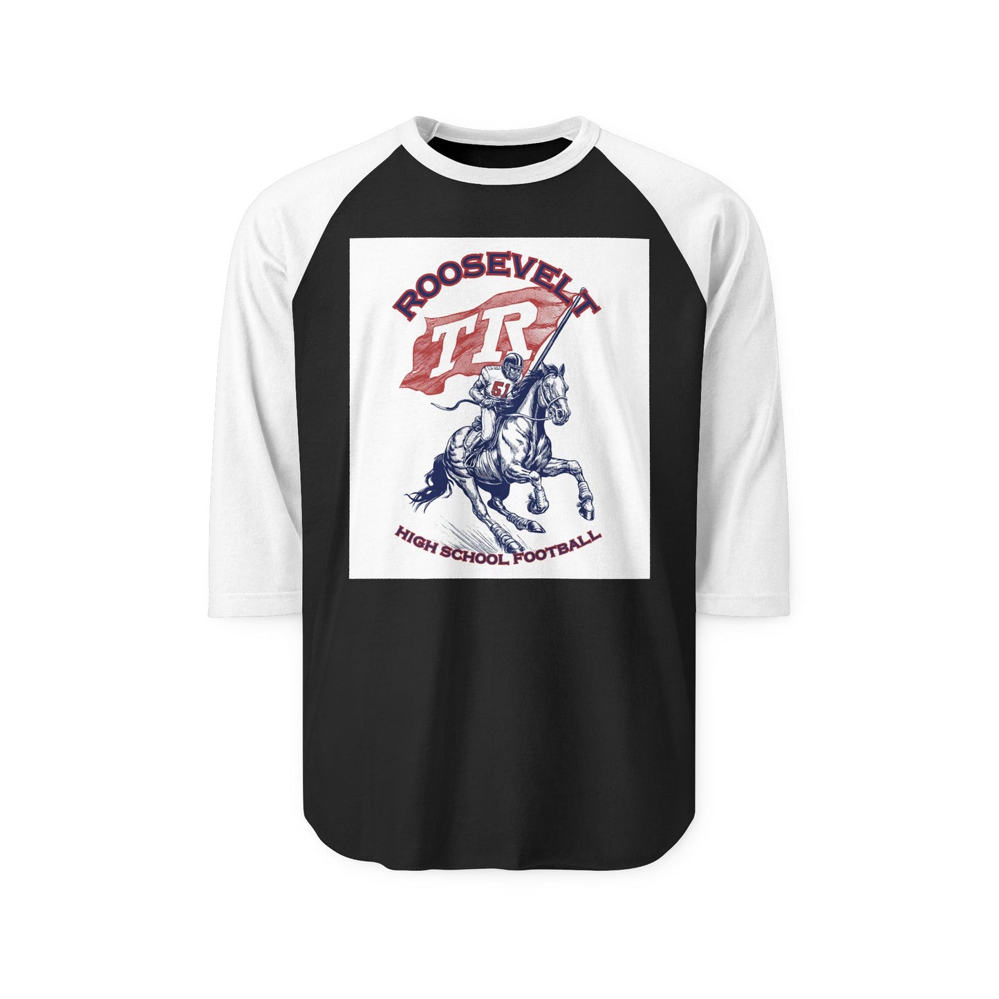 Customizable Vintage High School Football Raglan Shirt, Retro Sports Tee, Unisex Casual Wear, Game Day Apparel, Team Spirit Shirt