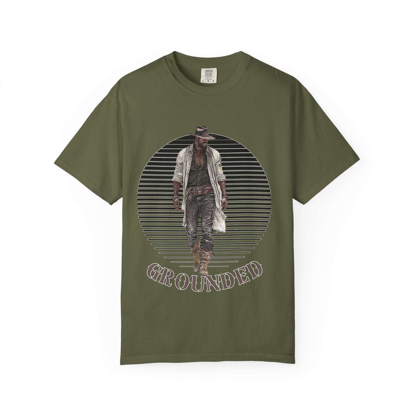 GROUNDED Cowboy Shirt - T-Shirt for Rodeo Lovers and Western Enthusiasts