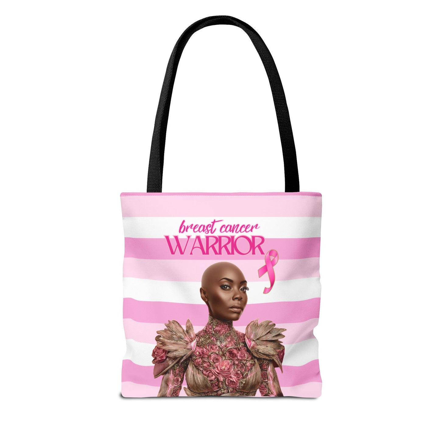 Breast Cancer Warrior Tote Bag, Empowerment Gift, Awareness Fundraiser, Pink Ribbon Support, Inspirational Tote for Survivors