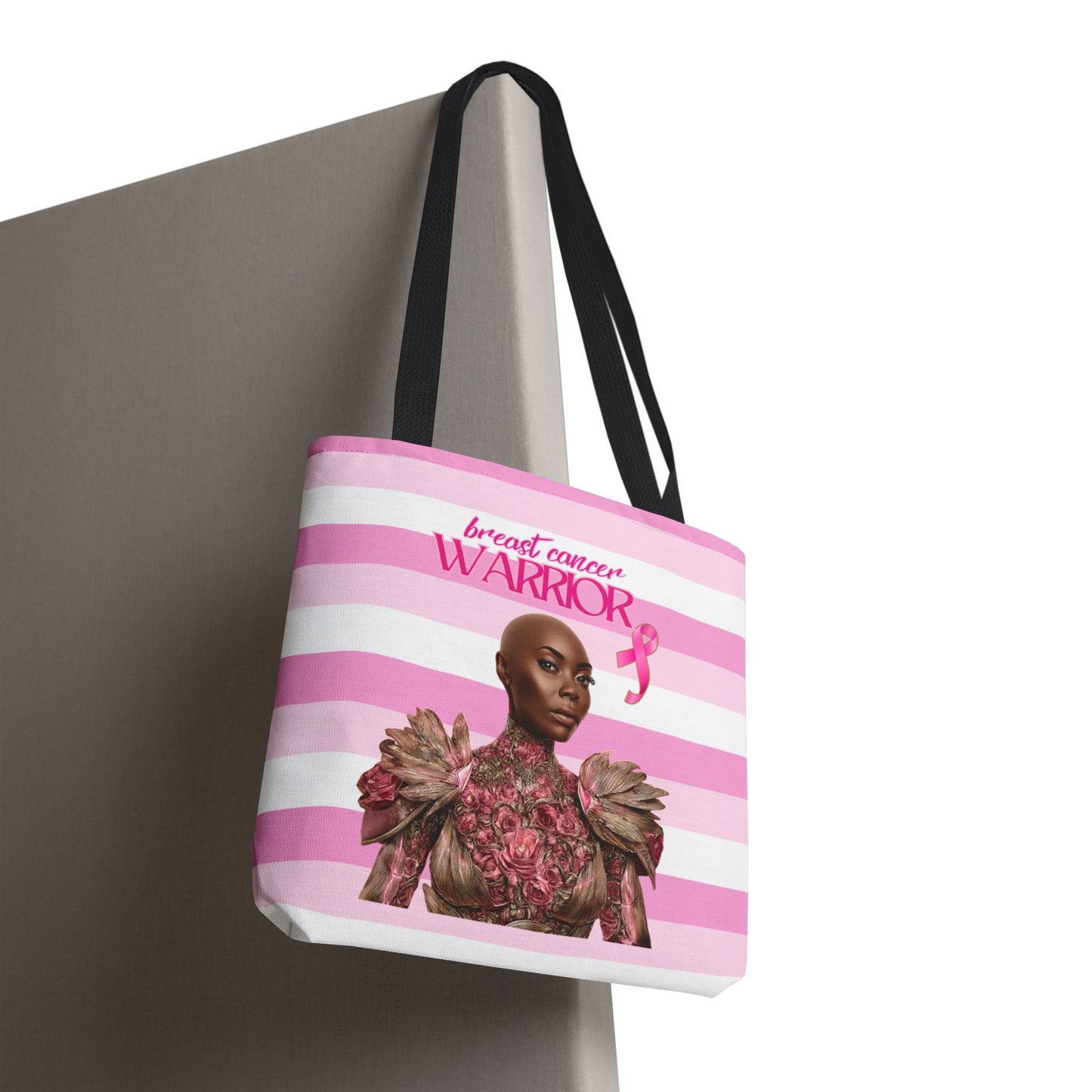 Breast Cancer Warrior Tote Bag, Empowerment Gift, Awareness Fundraiser, Pink Ribbon Support, Inspirational Tote for Survivors