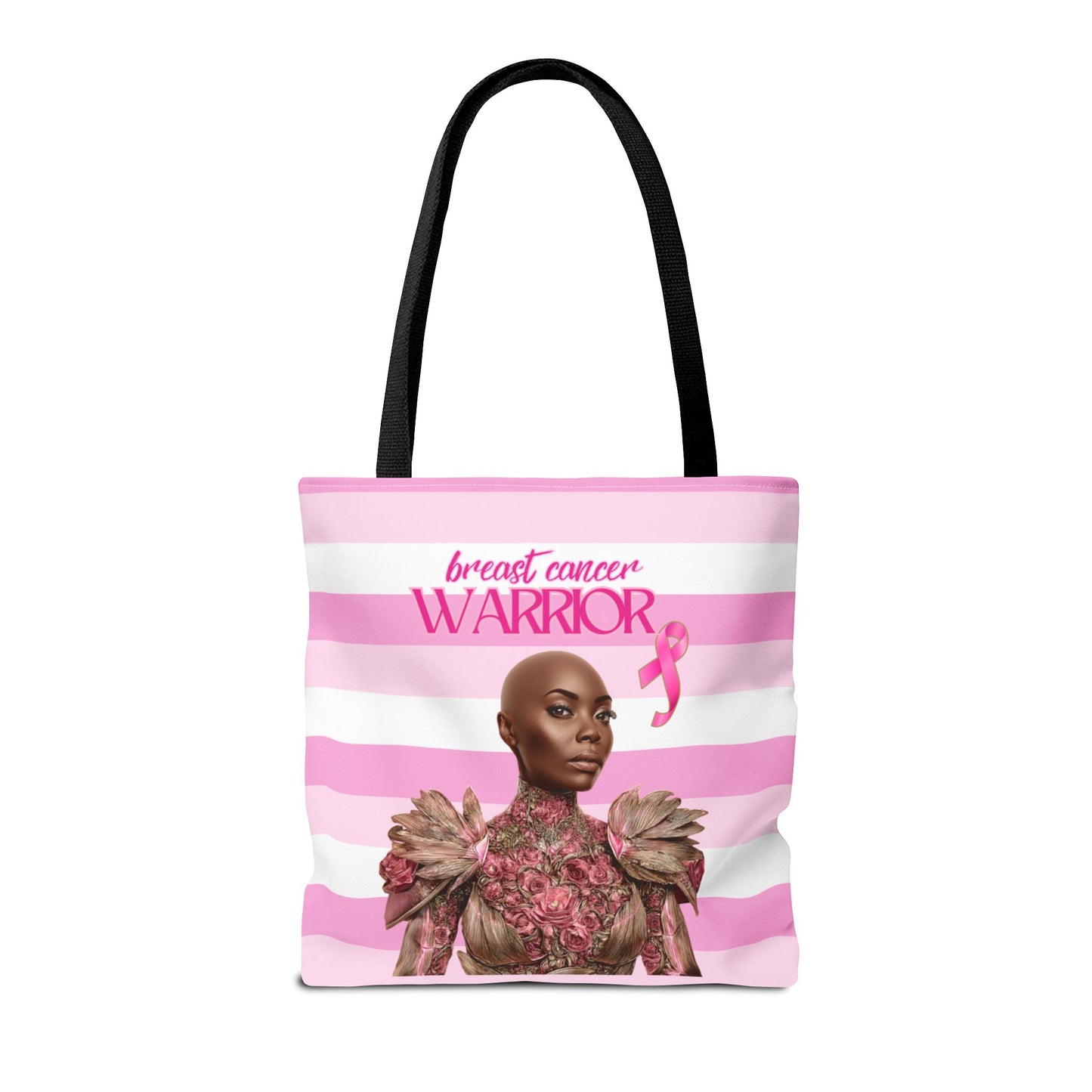 Breast Cancer Warrior Tote Bag, Empowerment Gift, Awareness Fundraiser, Pink Ribbon Support, Inspirational Tote for Survivors