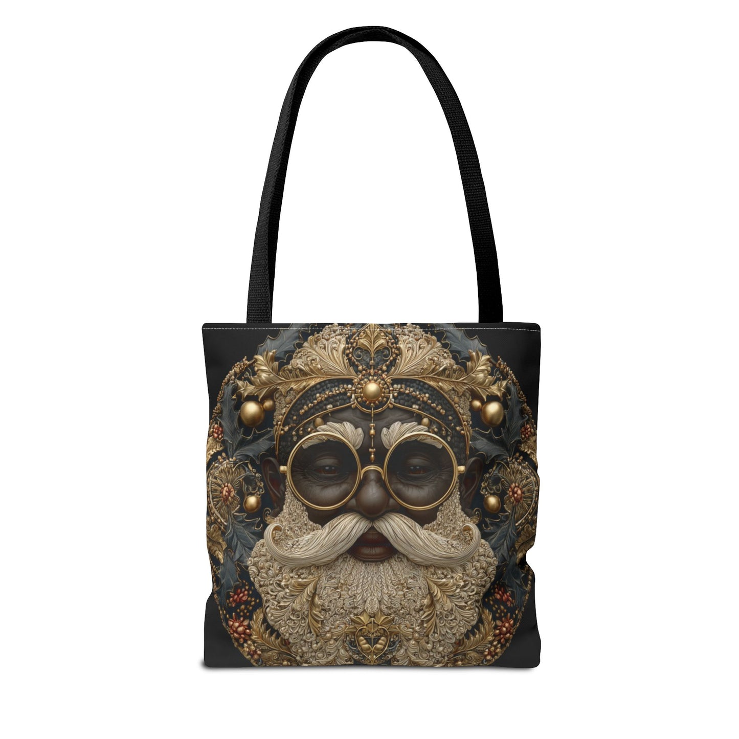 Steampunk Santa Tote Bag — Vintage Mechanical Santa Claus All-Over Print Tote