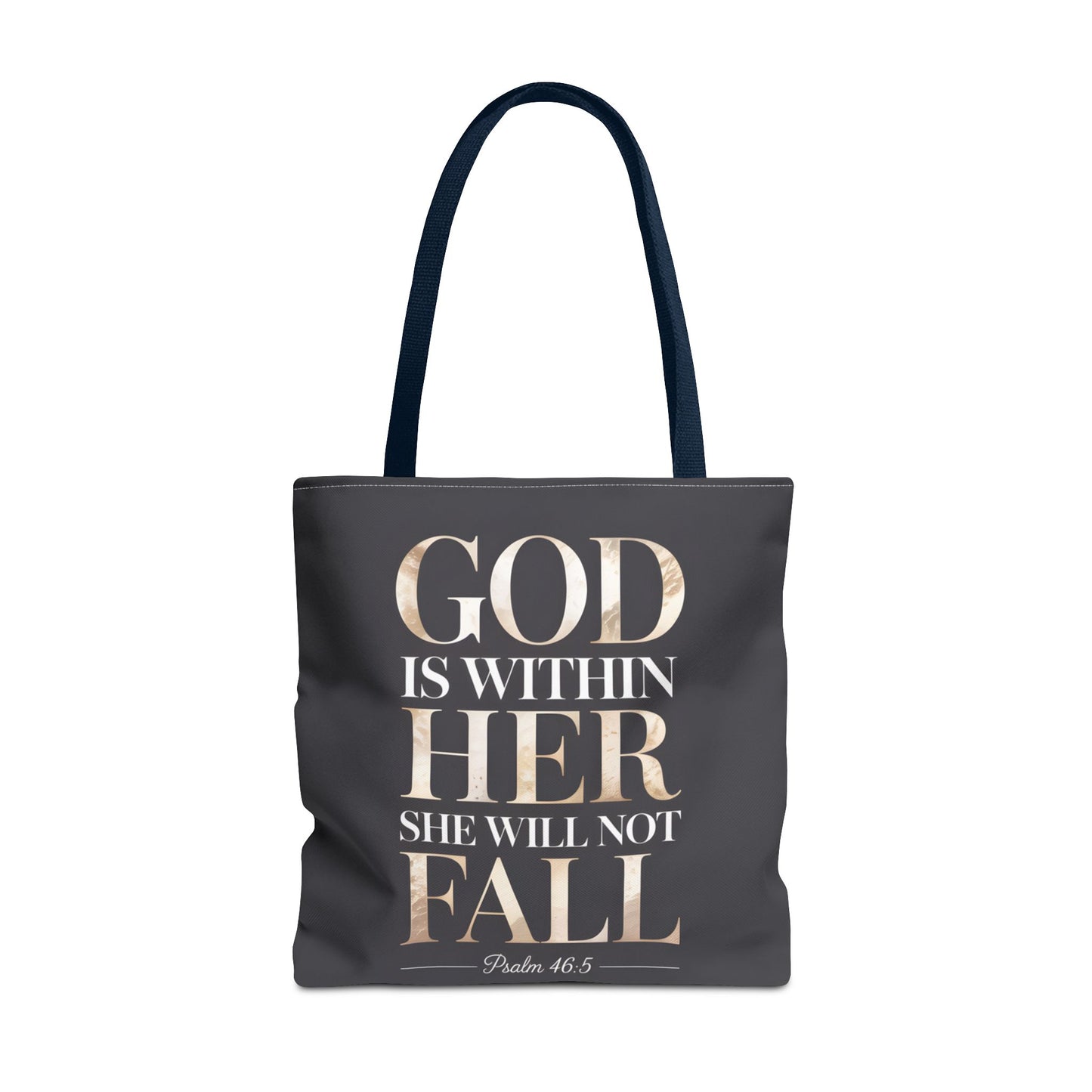 Copy of Psalm 46:5 Tote Bag, God Is Within Her She Will Not Fall Tote, Christian Scripture Tote, Faith Inspirational Bag for Women