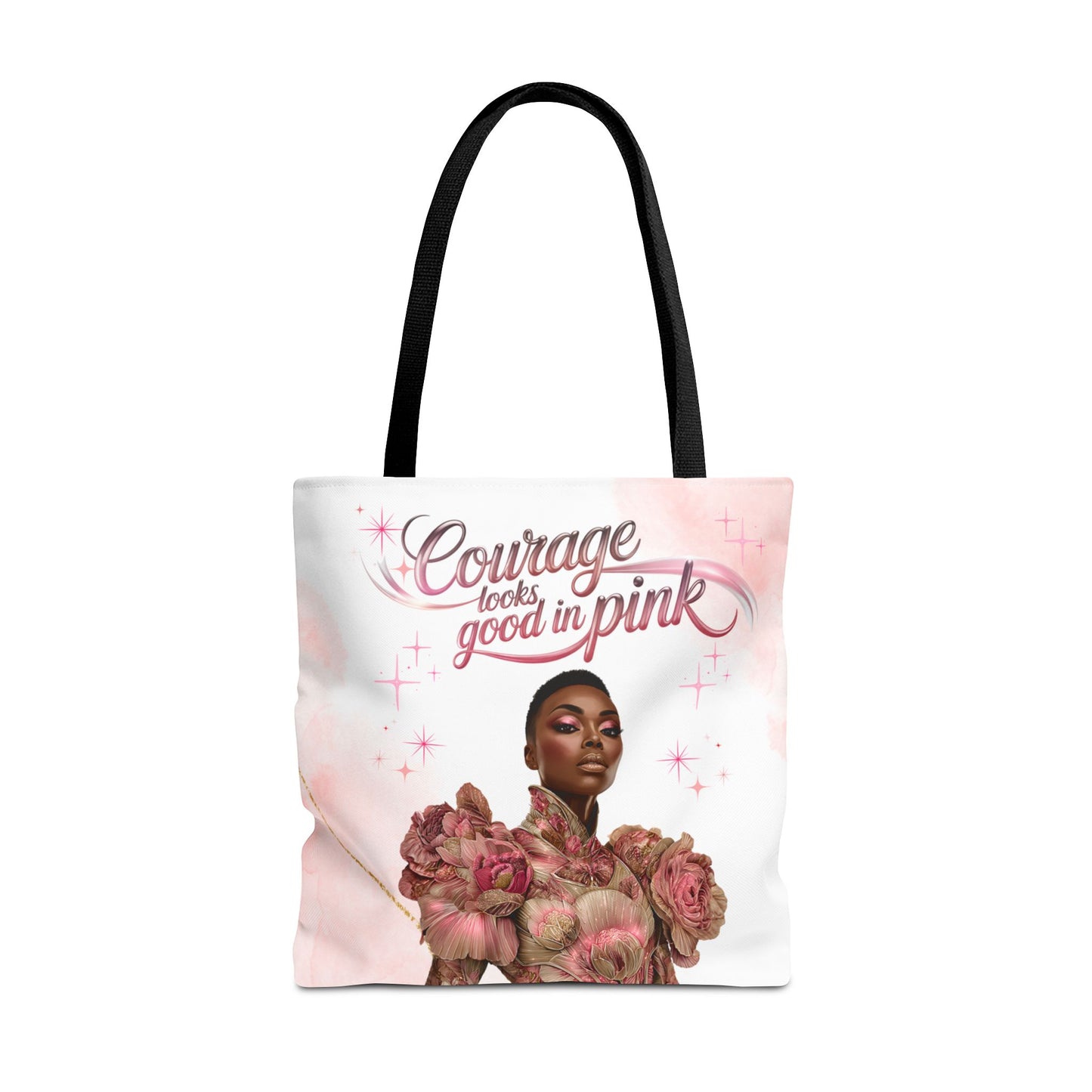 Courage Tote Bag - Empowerment, Fashion Accessory, Gift for Her, Motivational Bag, Pink Aesthetic