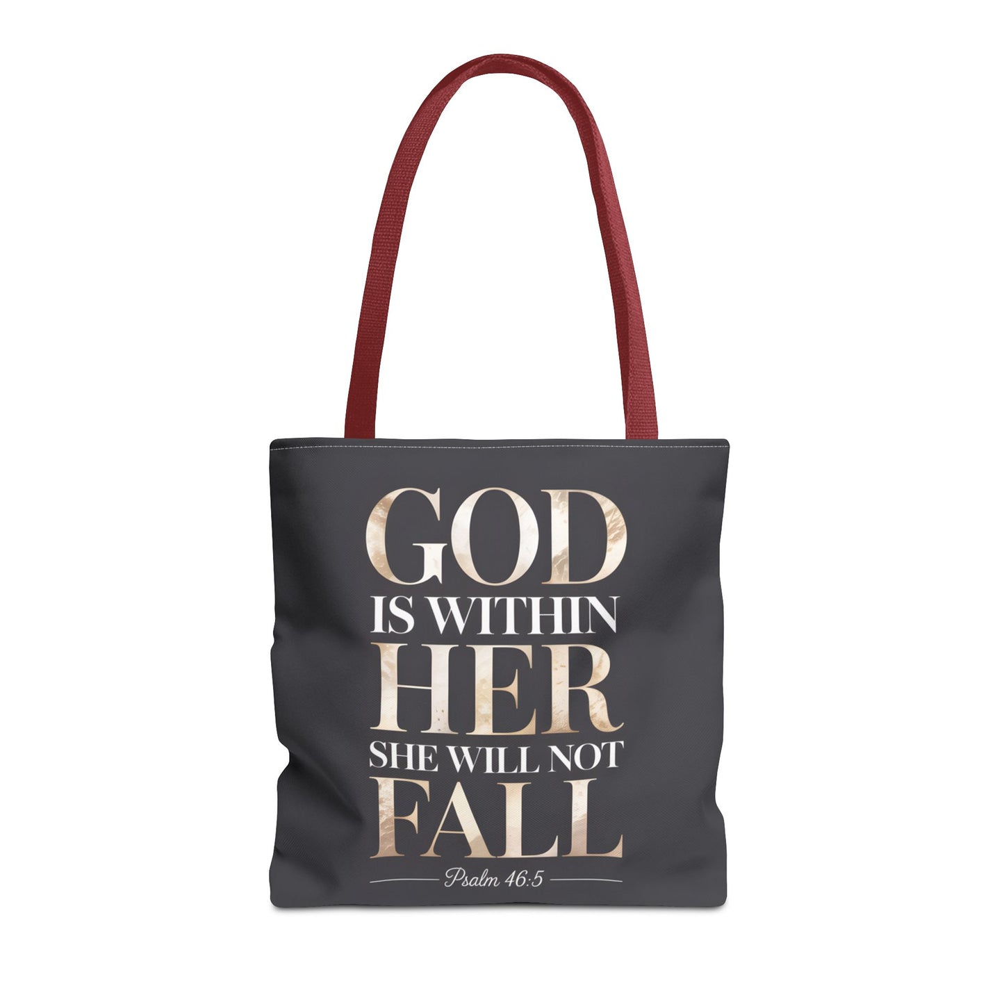 Copy of Psalm 46:5 Tote Bag, God Is Within Her She Will Not Fall Tote, Christian Scripture Tote, Faith Inspirational Bag for Women