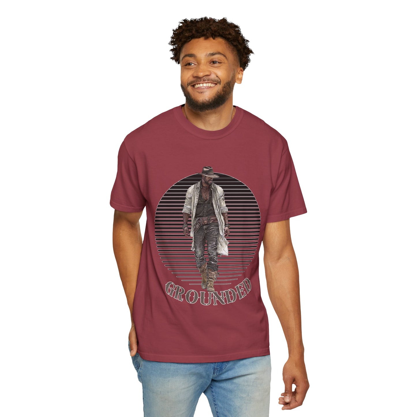 GROUNDED Cowboy Shirt - T-Shirt for Rodeo Lovers and Western Enthusiasts