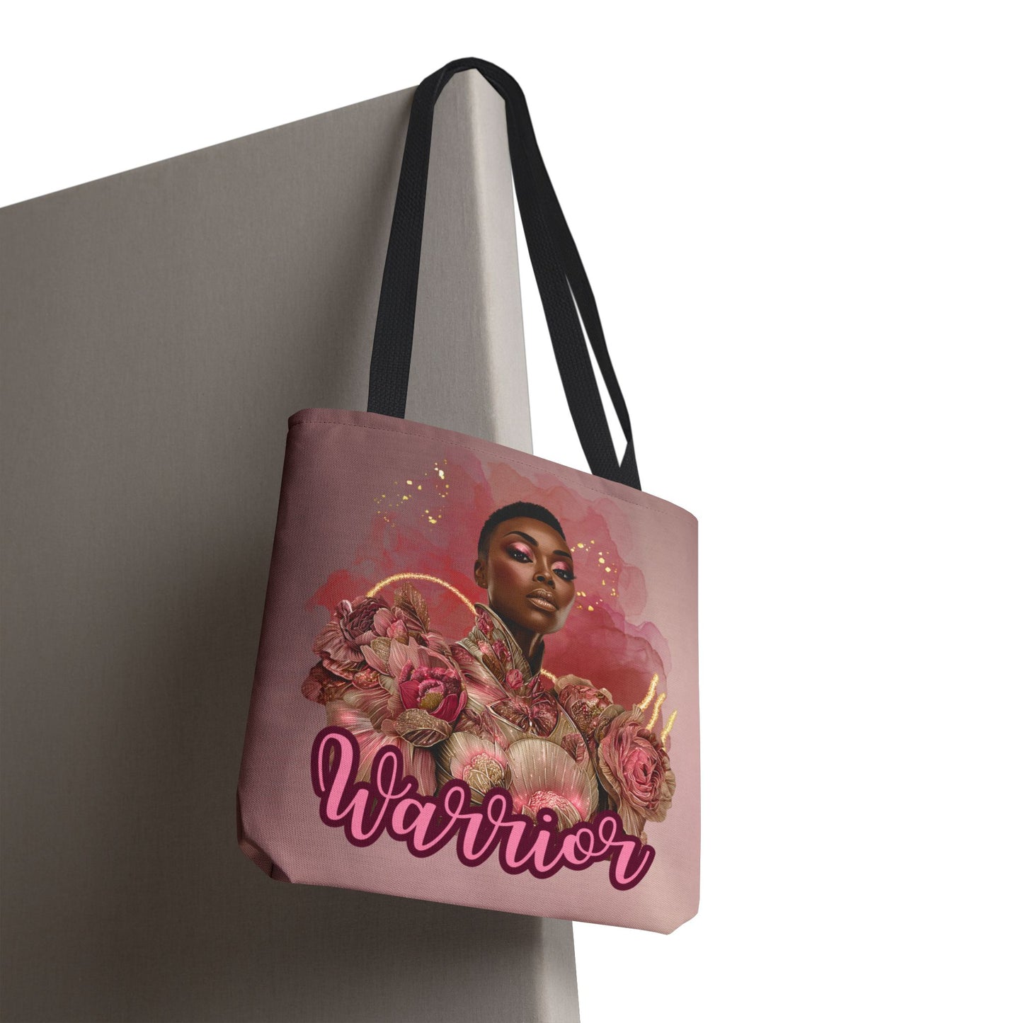 Warrior Queen Tote Bag | Rose Gold Breast Cancer Awareness | Survivor Empowerment Gift| Pink Ribbon Warrior Tote | Survivor Empowerment Gift | Courage & Strength Bag