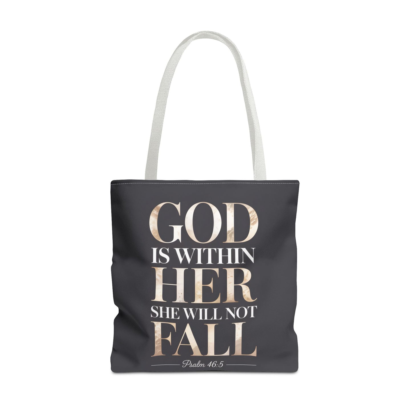 Copy of Psalm 46:5 Tote Bag, God Is Within Her She Will Not Fall Tote, Christian Scripture Tote, Faith Inspirational Bag for Women