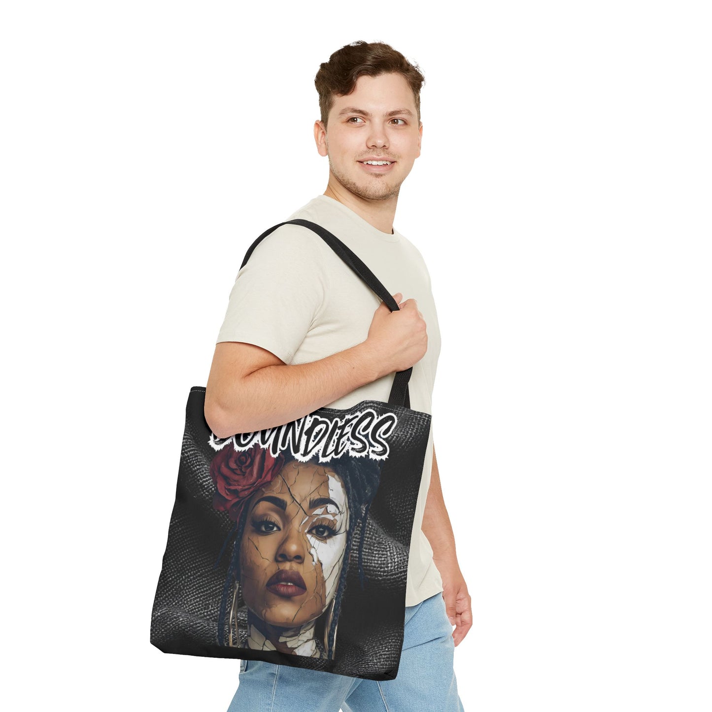 Boundless Tote Bag, Empowering Shoulder Bag for Everyday, Perfect Gift for Artists, Students, and Trendsetters, Fashionable Carry-All