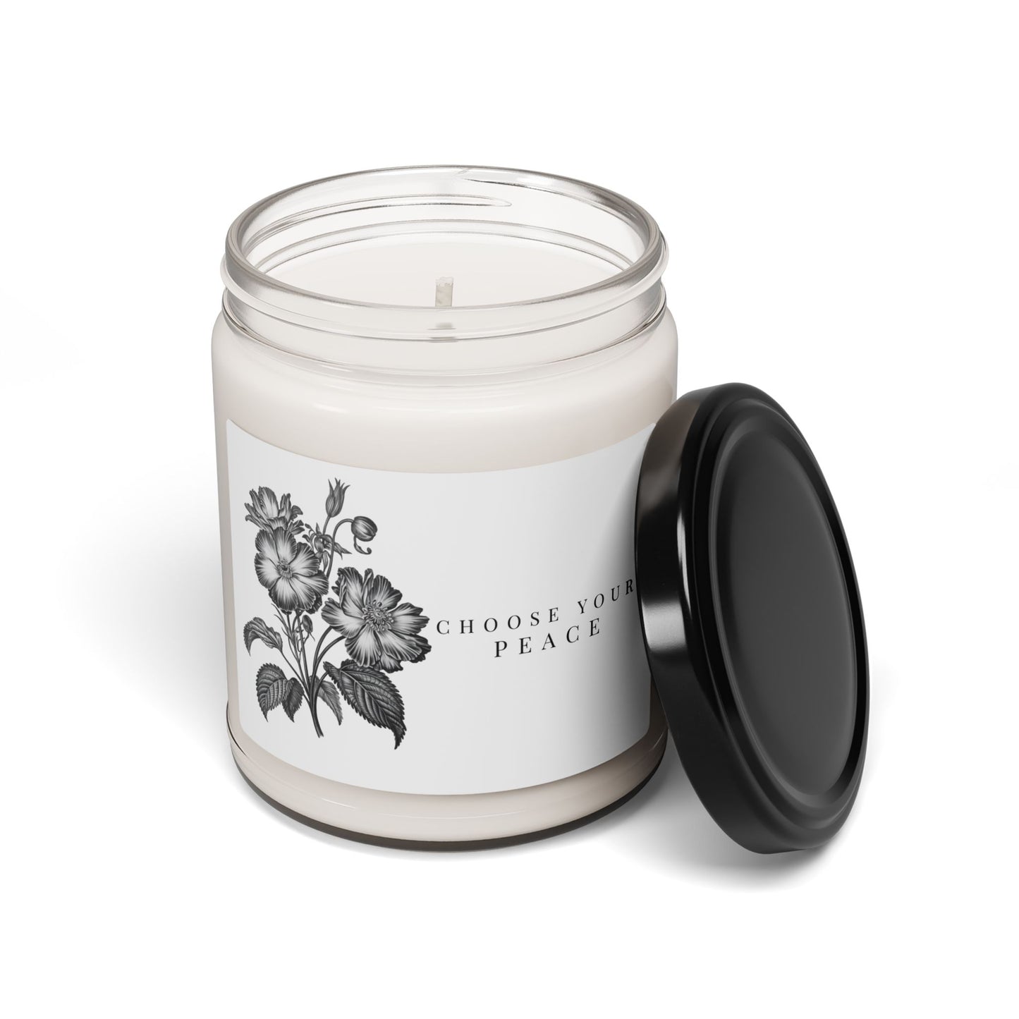 Choose Your Peace Candle – Sea Salt + Orchid – Calming Floral Luxury Soy Candle 9oz