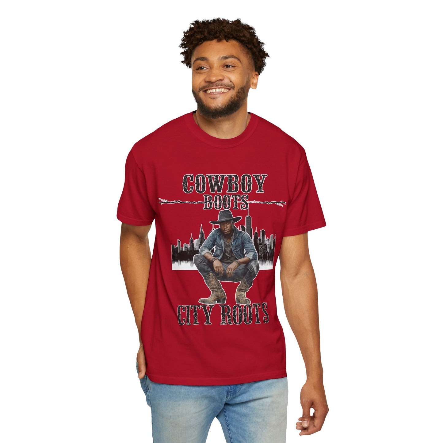 Cowboy Roots T-Shirt | Unisex Garment-Dyed Tee for Western Enthusiasts | Cool Casual Wear, Gift for Him/Her, Country Music Tee