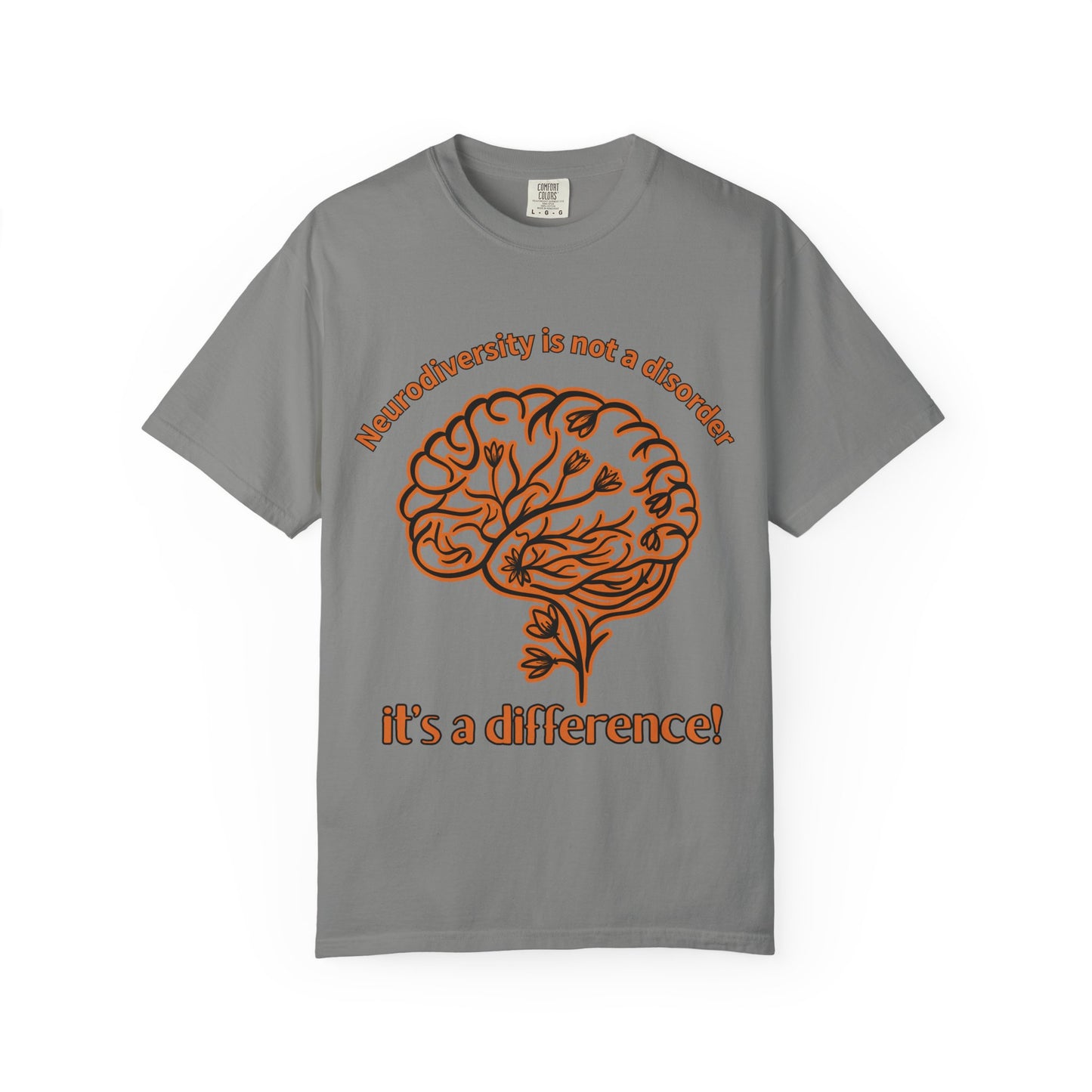 Neurodiversity Awareness Shirt | Comfort Colors 1717 | “Not a Disorder, It’s a Difference” Mental Health Tee | Autism ADHD Acceptance Gift