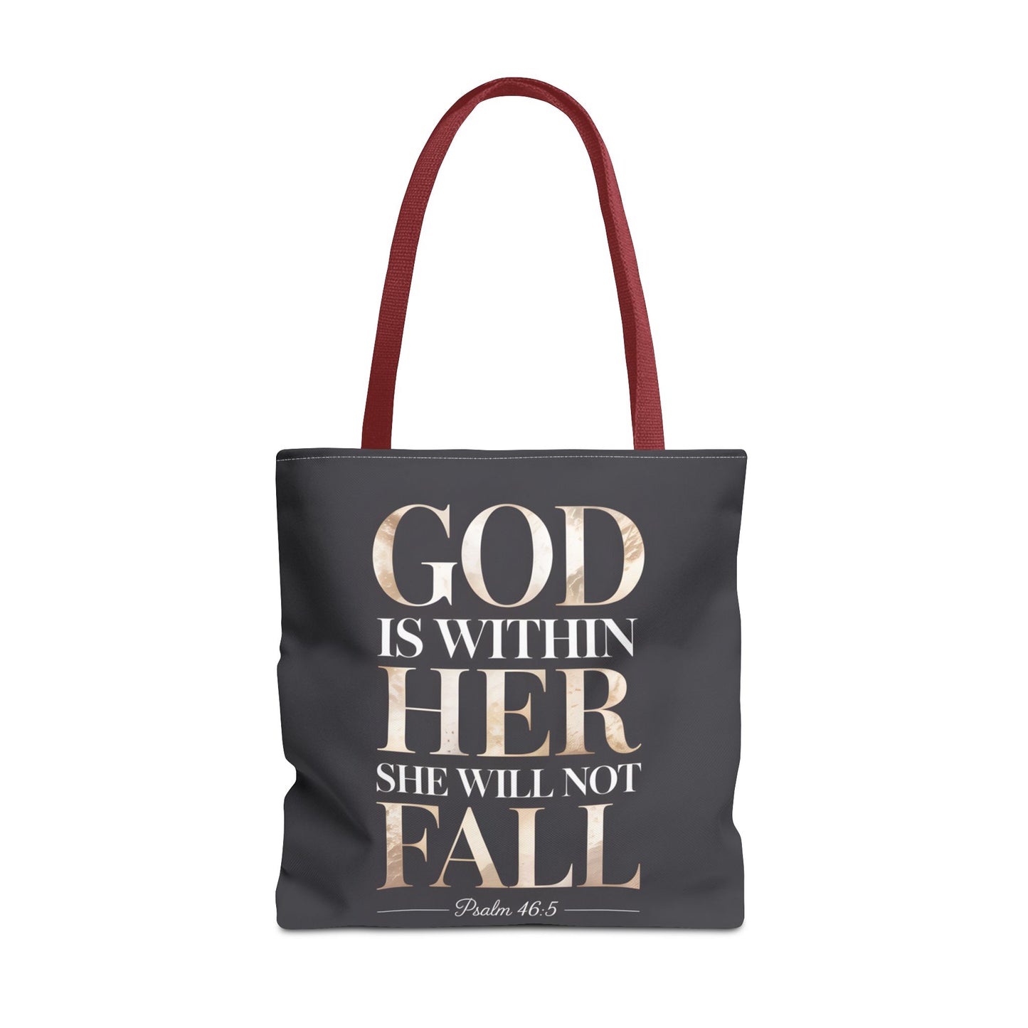 Copy of Psalm 46:5 Tote Bag, God Is Within Her She Will Not Fall Tote, Christian Scripture Tote, Faith Inspirational Bag for Women