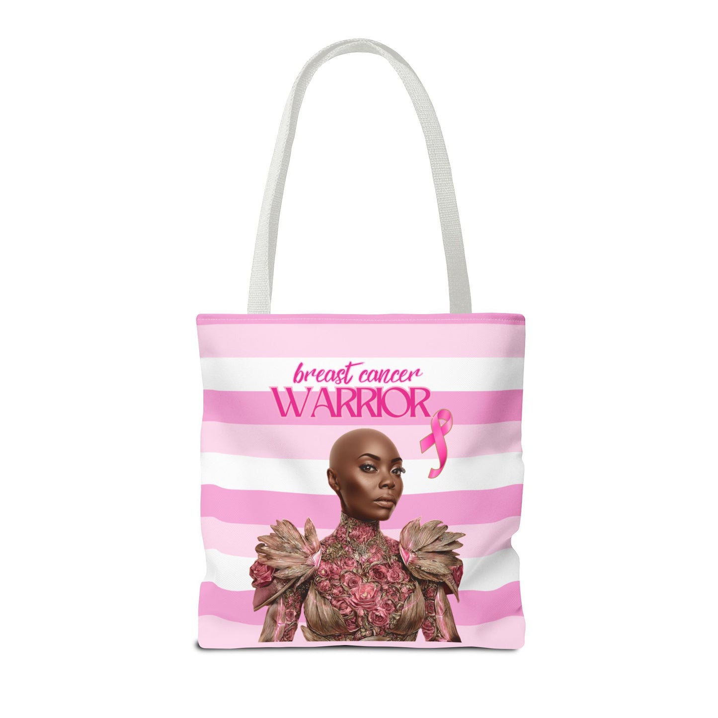 Breast Cancer Warrior Tote Bag, Empowerment Gift, Awareness Fundraiser, Pink Ribbon Support, Inspirational Tote for Survivors