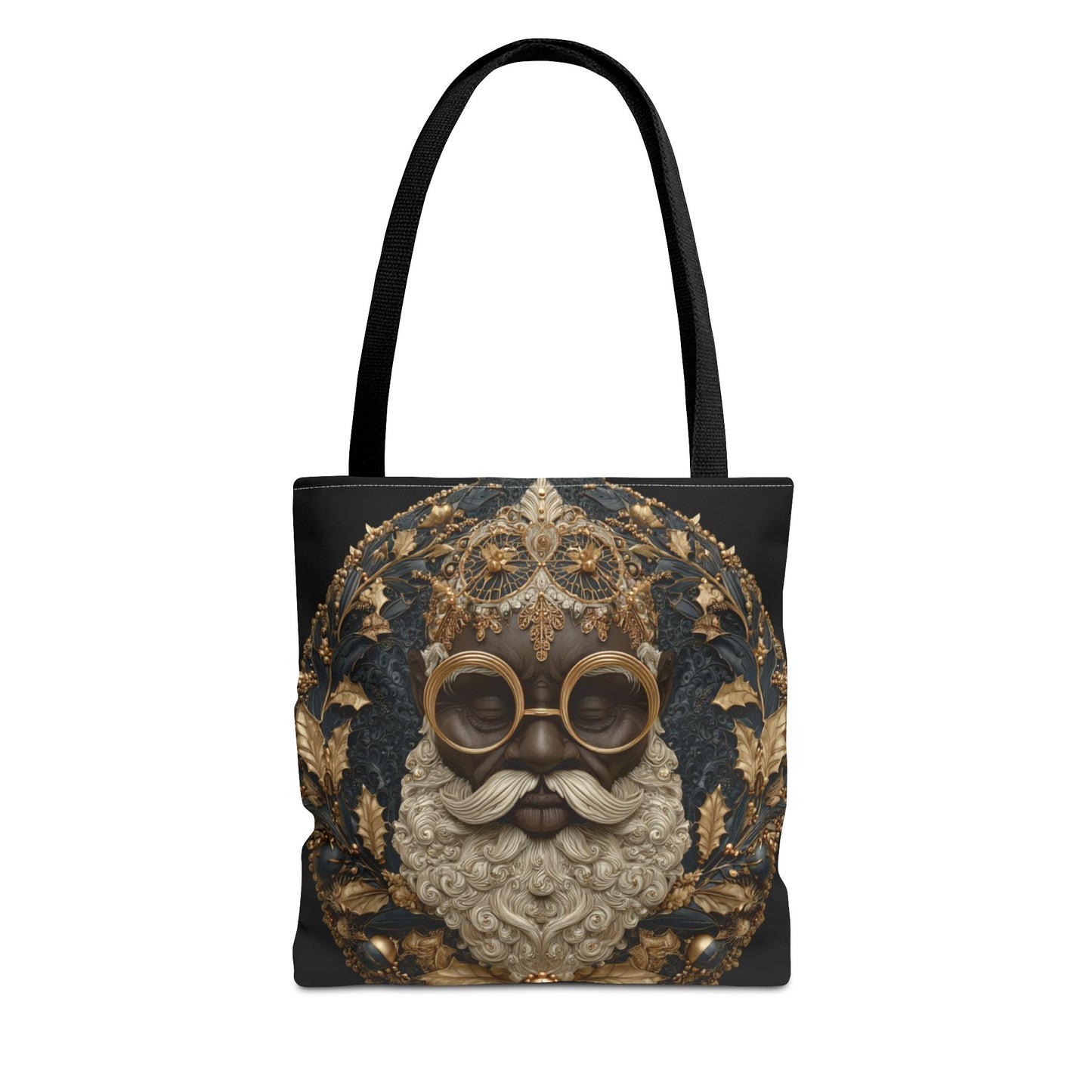 Christmas Steampunk Santa Tote Bag — Vintage Holiday All-Over Print