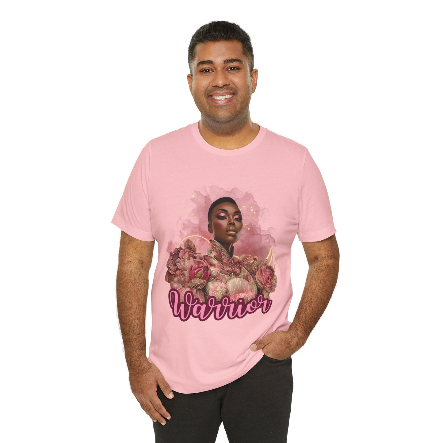 Warrior Queen Tee| Breast Cancer Awareness Shirt for Women | Rose Gold Warrior Tee | Pink Ribbon Strength Gift | Survivor Empowerment Apparel  Description: