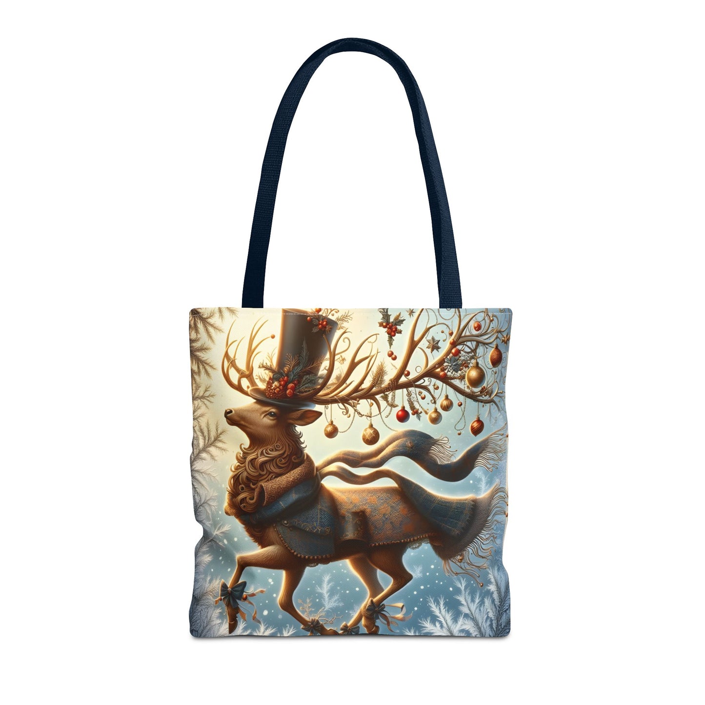 Whimsical Reindeer Christmas Tote Bag, Elegant Holiday Deer Art Tote, Winter Gift Bag, Festive Seasonal Tote for Women