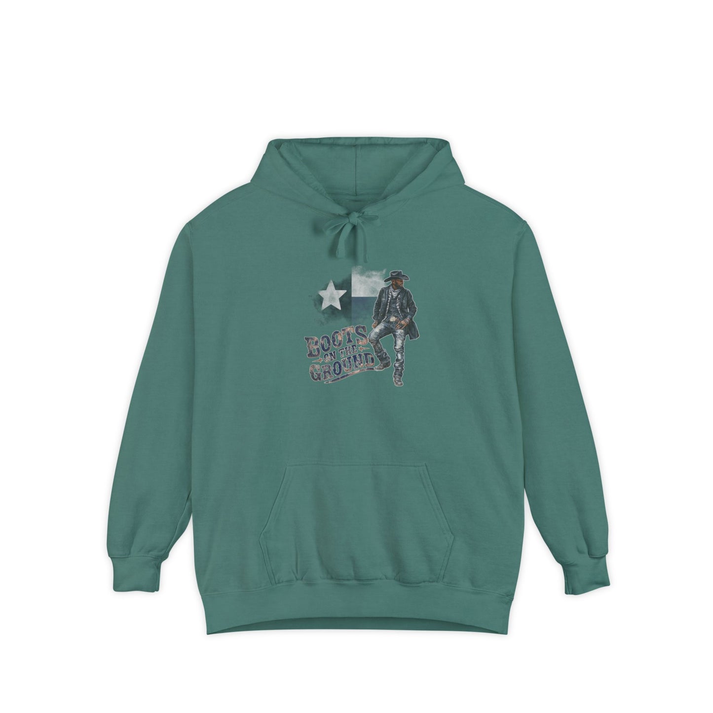 Texas Pride Hoodie with 'Boots on the Ground' Graphic