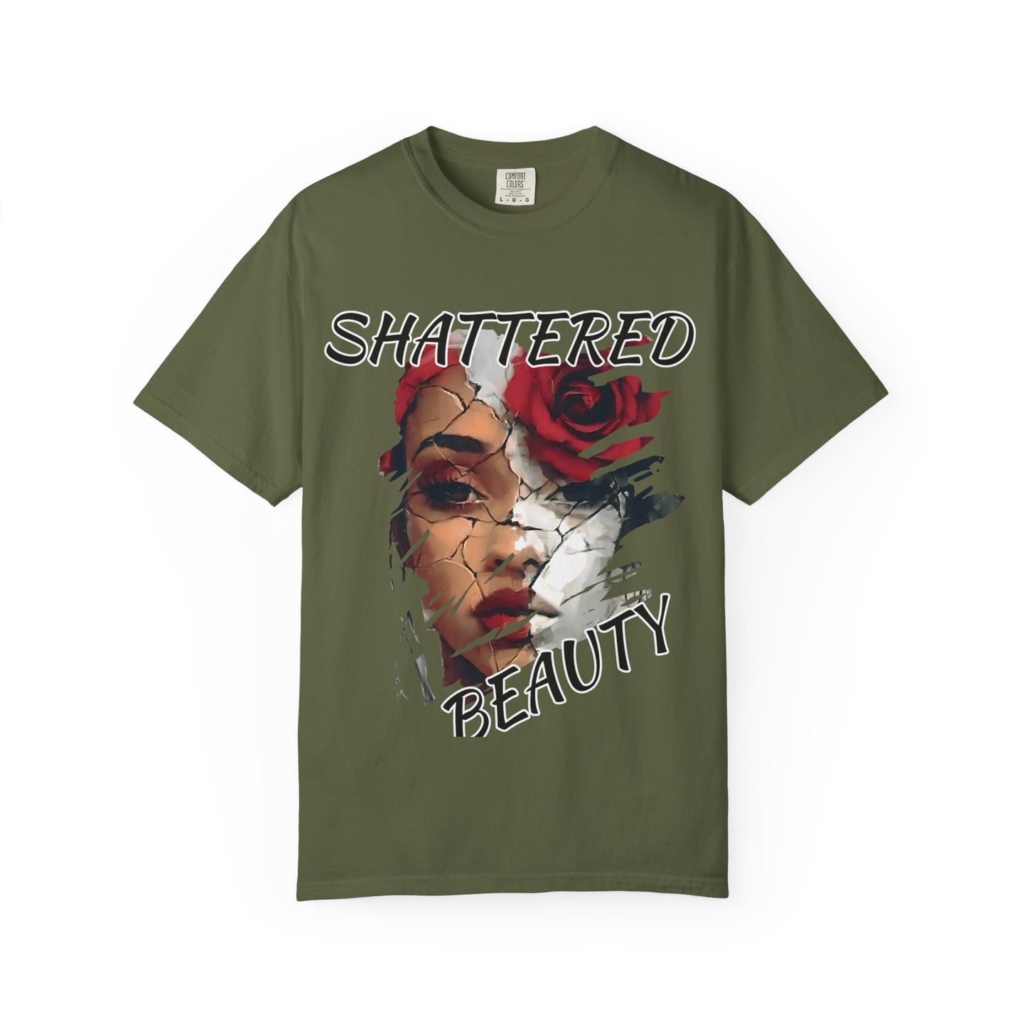 Shattered Beauty Unisex T-shirt, Artistic Graphic Tee, Gift for Art Lovers, Unique Fashion Statement, Casual Wear, Trendy Gift